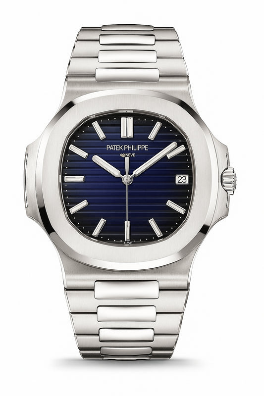 Patek Philippe Silver Watch with Date