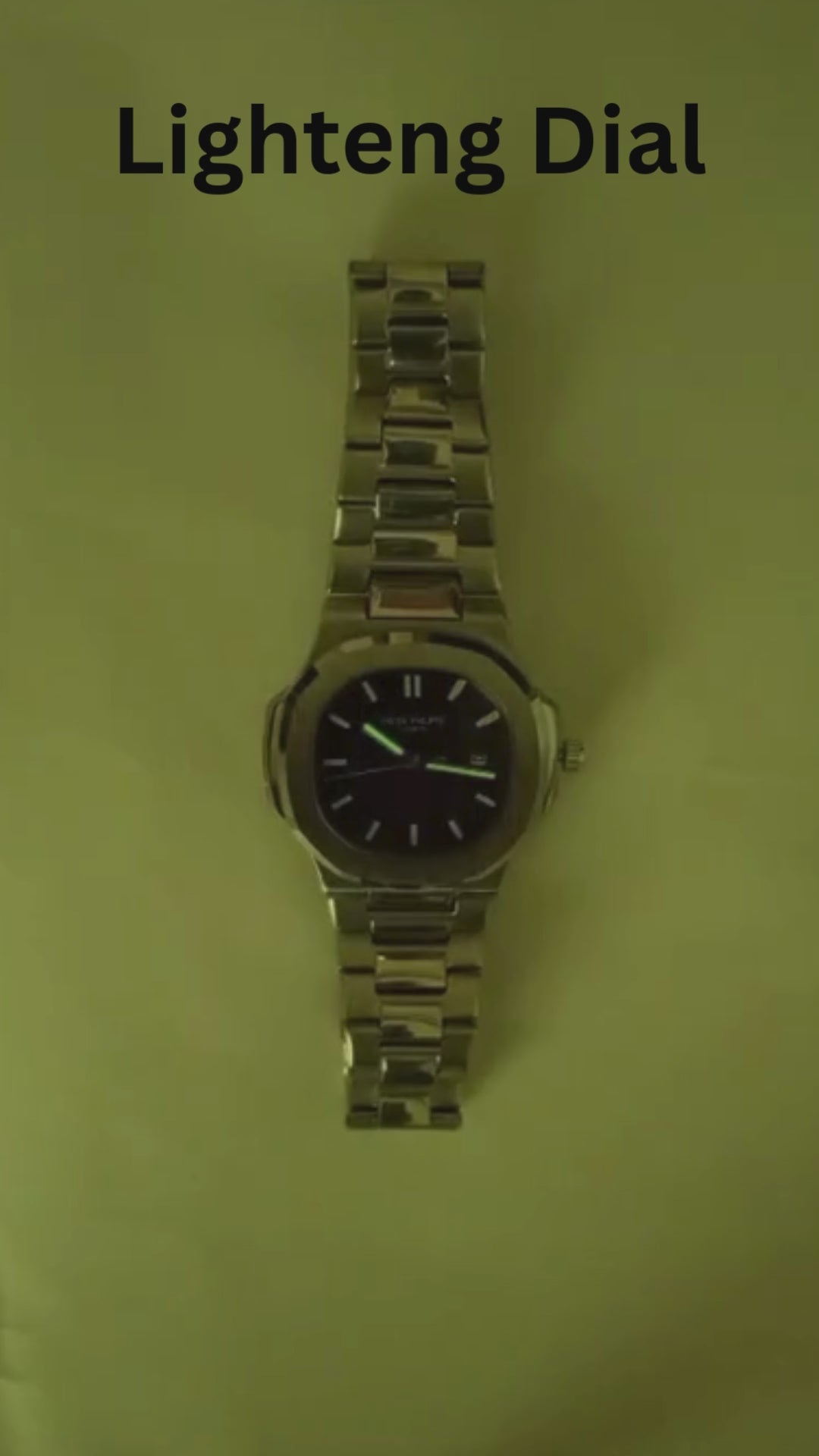 Patek Philippe Silver Watch with Date